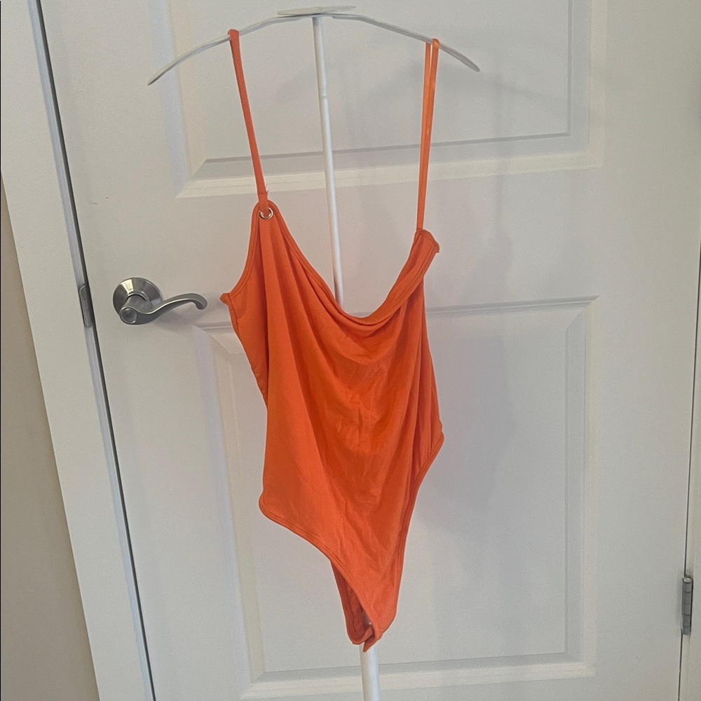 JLUXLABEL Vibrant Orange Bodysuit